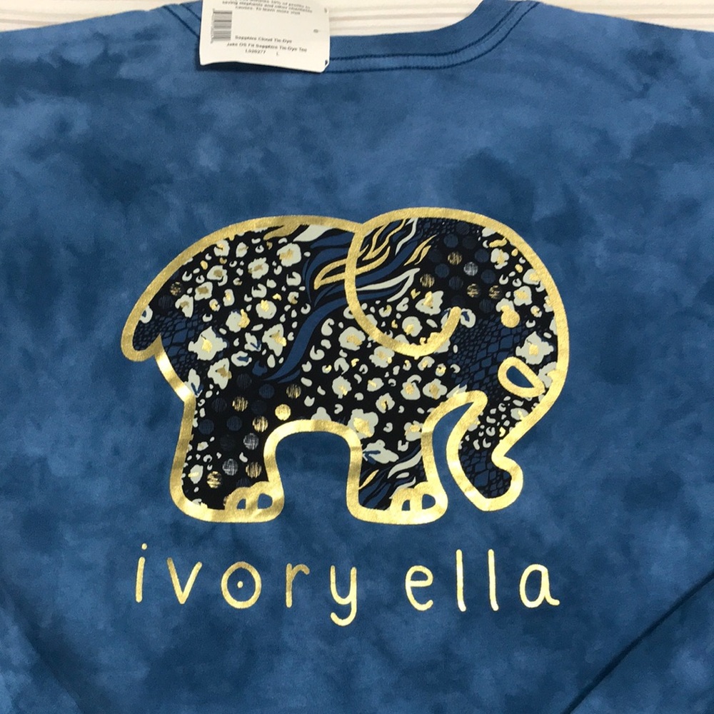 NWT Ivory Ella Sapphire Cloud Tie Dye Long Sleeve